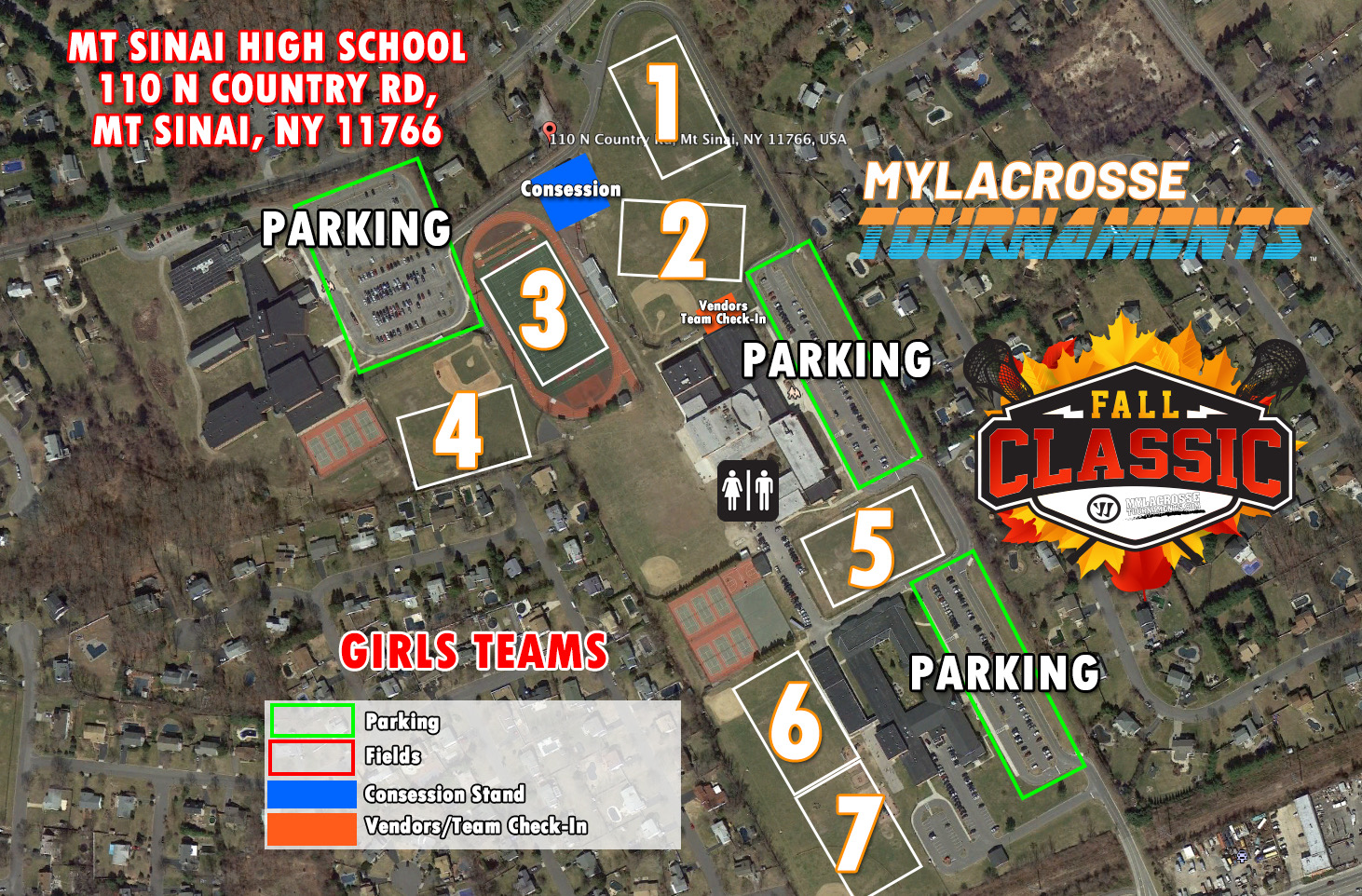 Mt, Sinai High Fall Classic Map